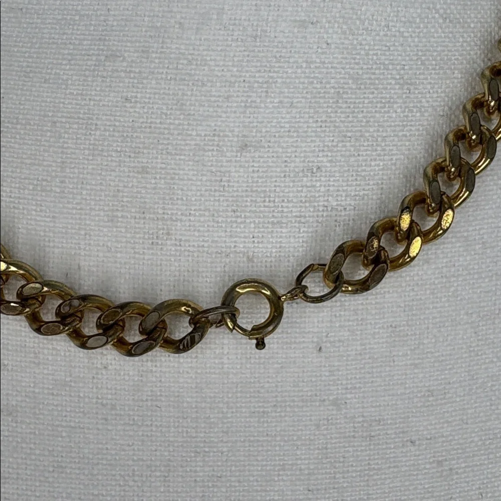 Gold Tone Chain Link Necklace 18”. Vintage